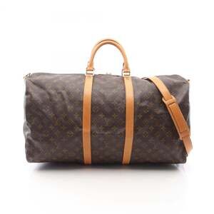 LOUIS VUITTON Brown Monogram Leather Boston Bag